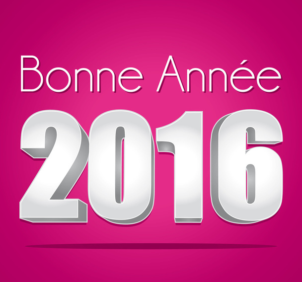 Nouvel an 2016 (englanniksi) Carte de voeux ruusu et argent
. - Vektori, kuva