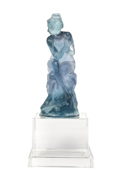 Sculpture en cristal, statuette d'une femme
 - Photo, image