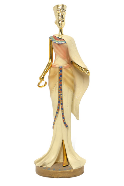 estatuilla de la reina egipcia aislada en blanco
 - Foto, Imagen