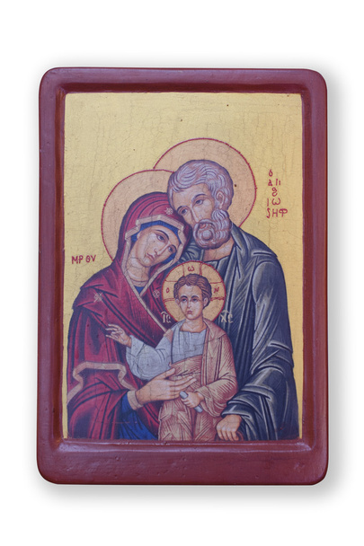 Heilige Familie Ikone auf einem weißen - Foto, Bild