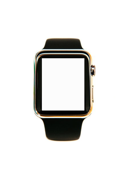 Relógio inteligente dispositivo wearable isolado com tela branca
 - Foto, Imagem