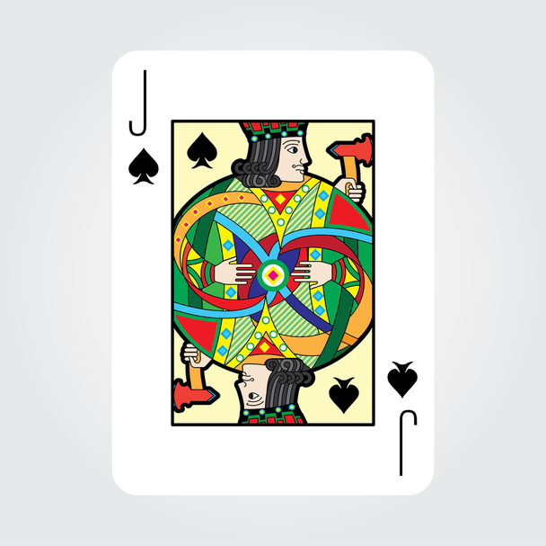 einzelner Spielkarten-Vektor: Pik-Bube - Vektor, Bild