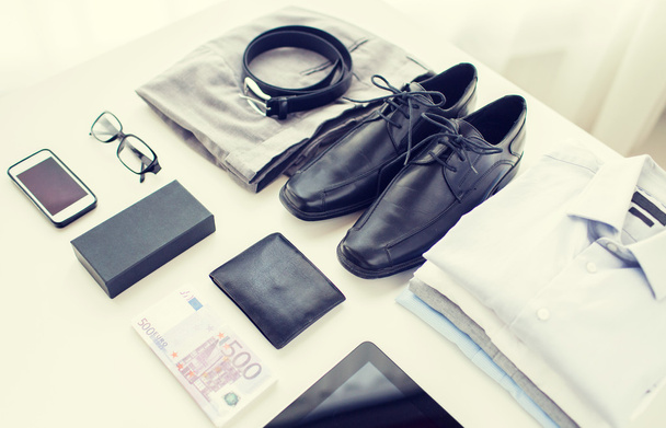 close up of formal clothes and personal stuff - Fotoğraf, Görsel