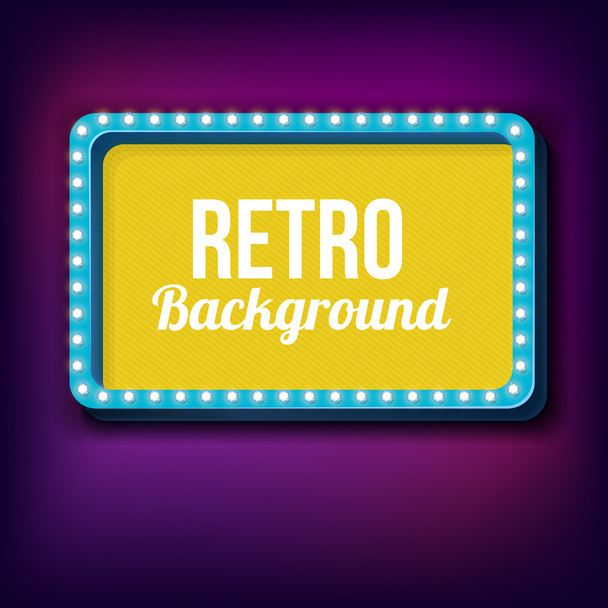 Night retro background with lights - Vecteur, image