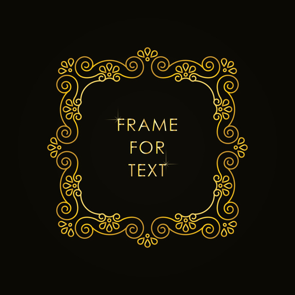 Frame with space for text in outline style - Vektor, kép