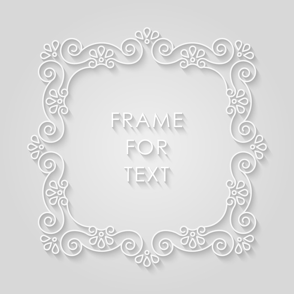 Feame in outline style with shadow on light gray background - Вектор,изображение