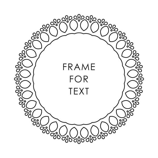 Vector frame in trendy outline style - Vektor, Bild