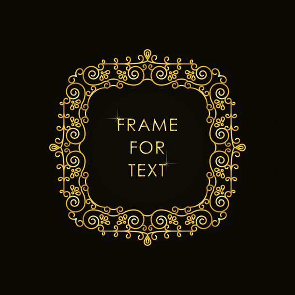 Frame with space for text in outline style - Διάνυσμα, εικόνα