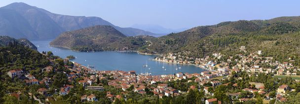 panoramatické fotografie z Váthy v Ithace Řecko - Fotografie, Obrázek