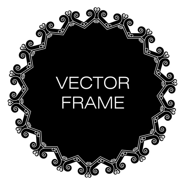 Vector frame in trendy outline style - Vektor, kép