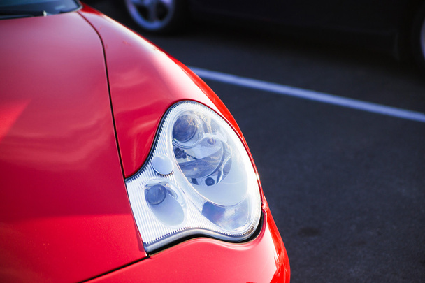 Close Up of a New Car Headlight - Фото, зображення