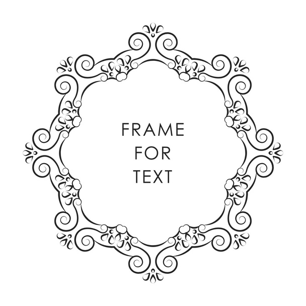 Vector frame in monoline style - Vektor, kép