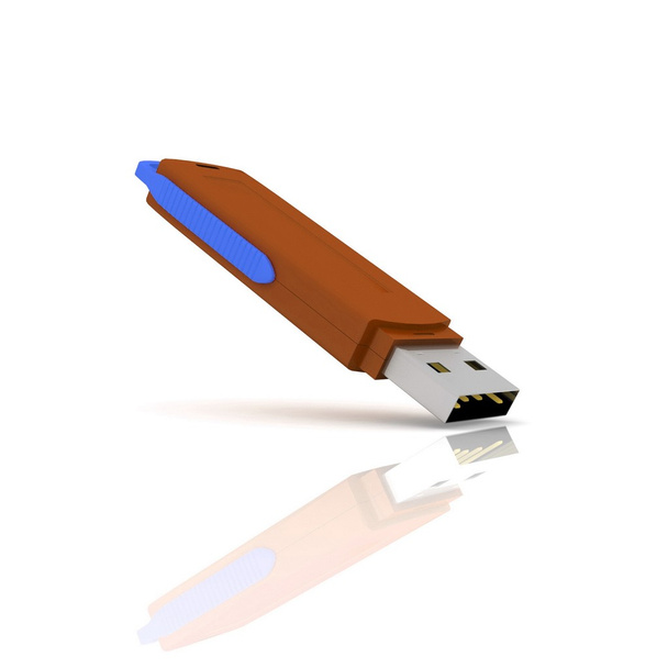 USB storage drive isolated on white - Φωτογραφία, εικόνα