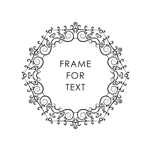Vector frame in monoline style - Vector, afbeelding