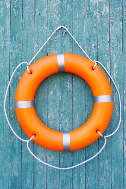 Orange life buoy - Фото, зображення