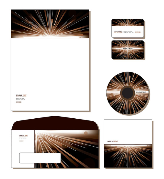 Corporate Identity Template Vector - letterhead, business and gift cards - Vector, imagen