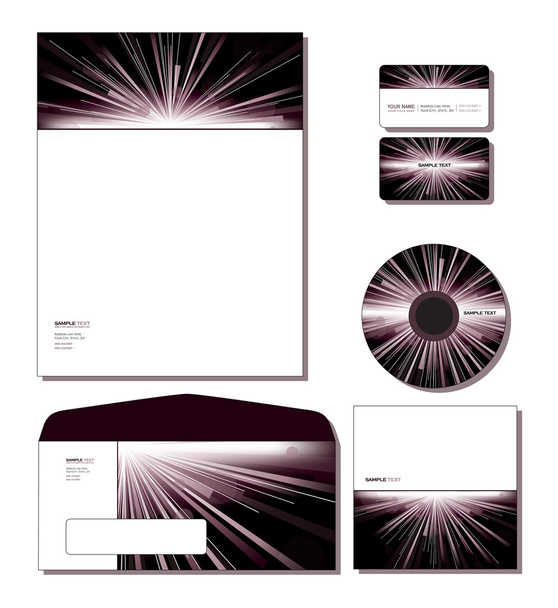 Corporate Identity Template Vector - letterhead, business and gift cards - Vektori, kuva