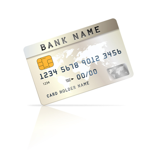 Credit or debet card design template - Vecteur, image