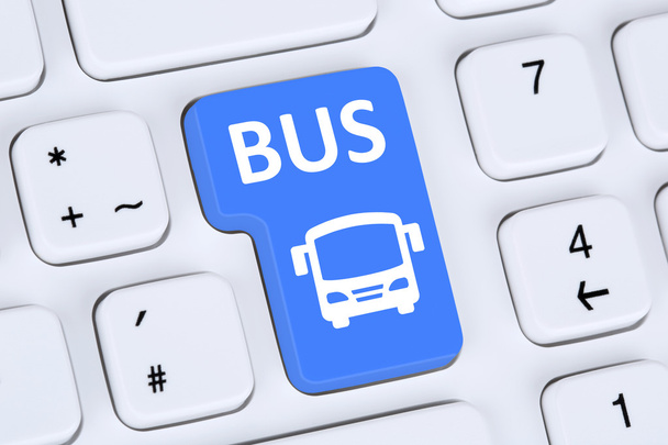 Book a bus or coach online internet booking computer - 写真・画像