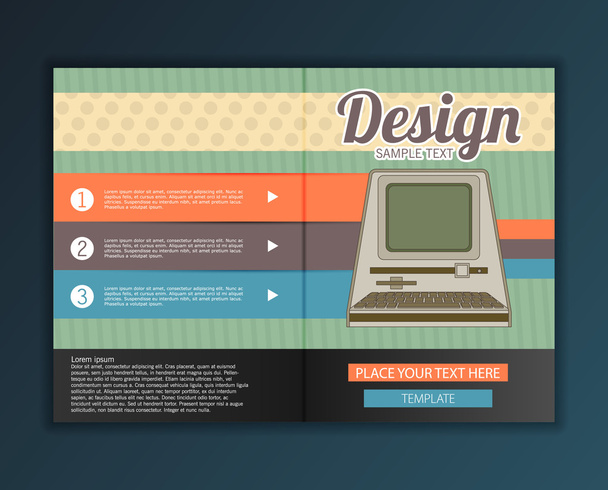 Design moderno de brochura abstrata
 - Vetor, Imagem