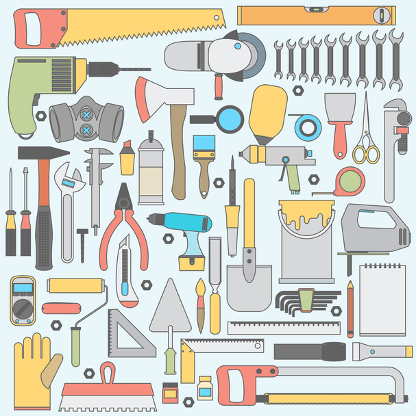 Repair and construction tools - Vector, imagen