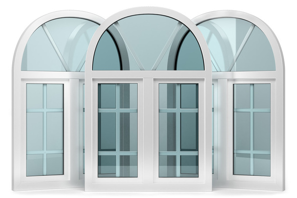 três janelas com arcos
 - Foto, Imagem