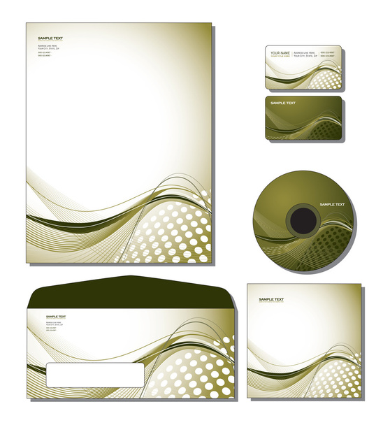 Corporate Identity Template Vector - letterhead, business and gift cards - Vetor, Imagem