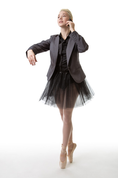multi tarea bailando mujer de negocios
 - Foto, imagen