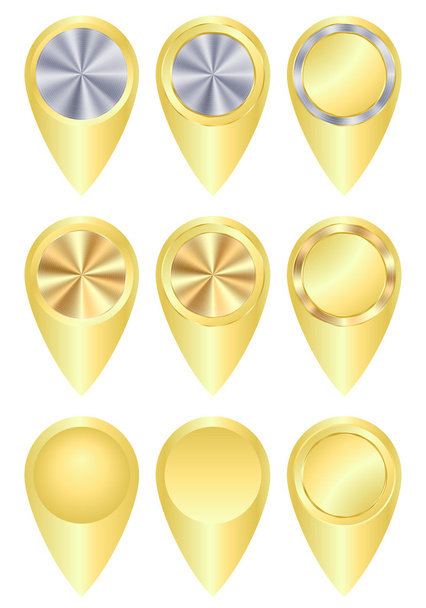 Vektor-Satz von Tags, um die Karte von Gold, mit dem Zusatz von Silber - Vektor, Bild