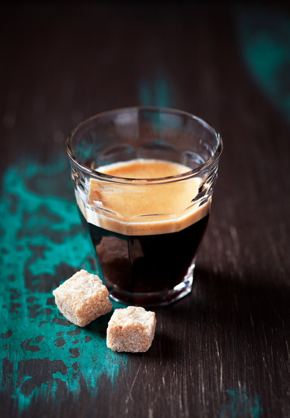 espresso i brązowego cukru - Zdjęcie, obraz