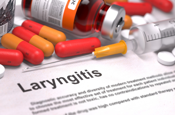 Diagnosis - Laryngitis. Medical Concept. - Photo, Image