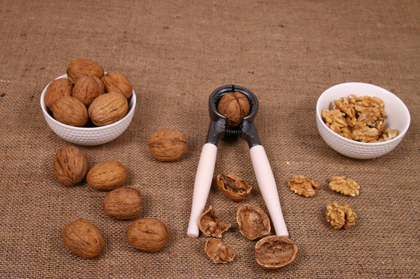 vlašské ořechy a nástroje - Fotografie, Obrázek