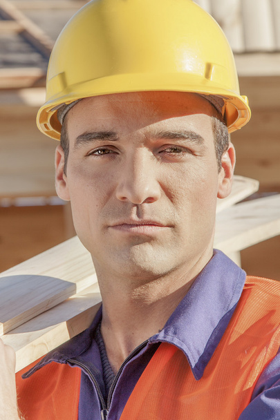 retrato de um trabalhador da construção civil - Foto, Imagem