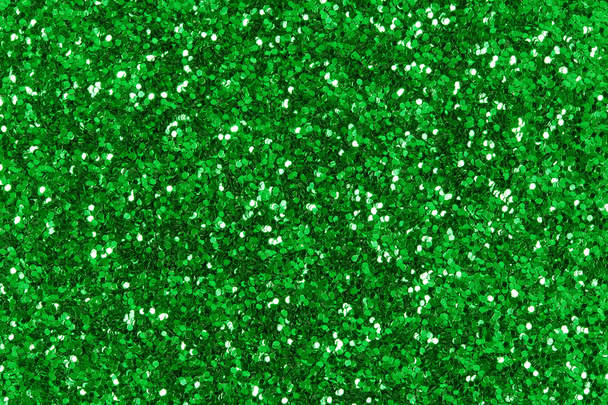 Yeşil glitter arka plan (doku). - Fotoğraf, Görsel