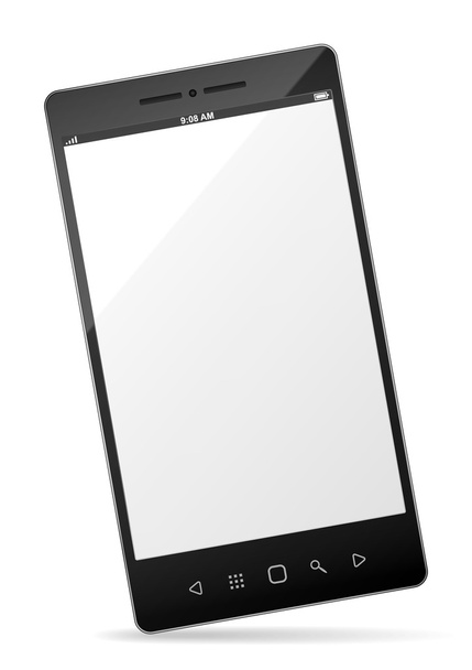 Realistic smartphone with empty touchscreen - Vetor, Imagem