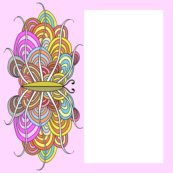 Background frame with abstract butterfly - Vector, Imagen