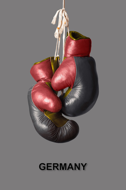 Boxing Gloves in the Color of Germany - Photo, Image