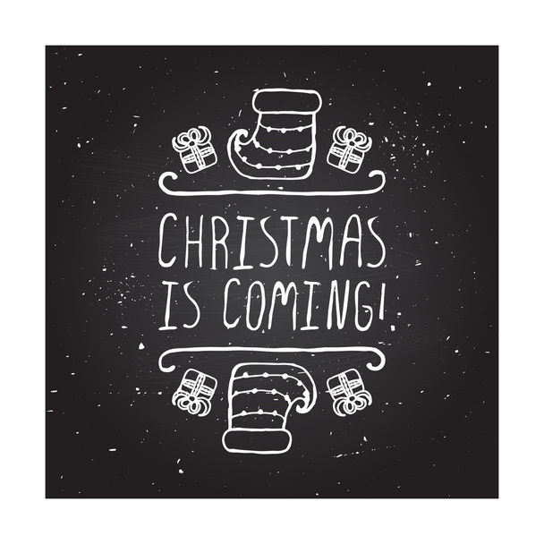 Christmas is coming - typographic element - Wektor, obraz