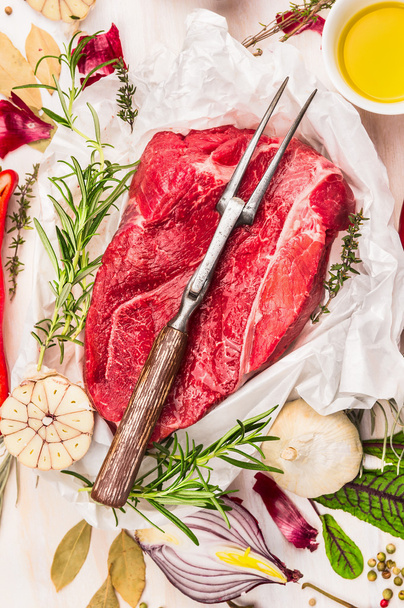 Raw beef meat - Фото, изображение