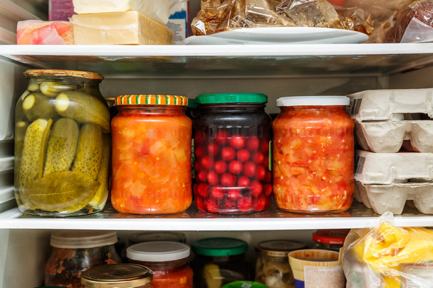 Pickled vegetables in jars - Foto, Imagem