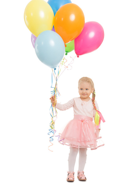 Lovely girl with balloons - Foto, Imagem