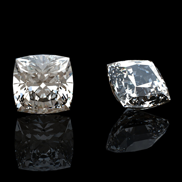 Sammlung von Diamanten. Edelstein - Foto, Bild