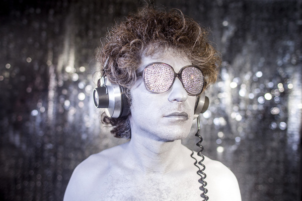 ezüst disco ember - Fotó, kép