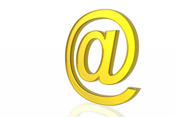 Golden e-mail symbol - Photo, Image