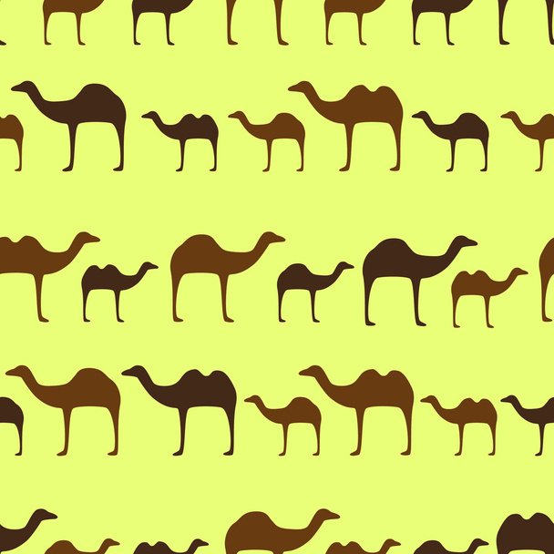walking camel animal color seamless pattern eps10 - Вектор,изображение