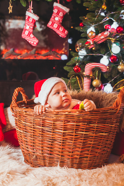 Baby in Santa costume - Фото, зображення
