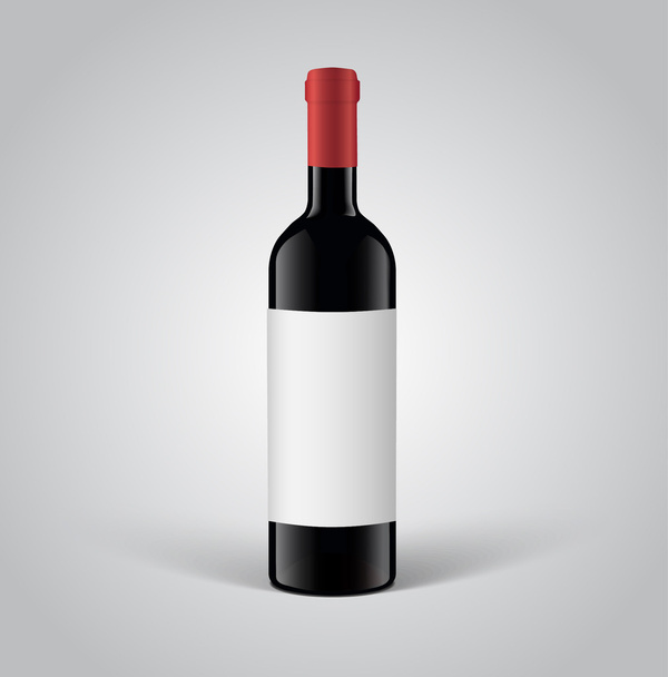 Wine bottle, mockup blank Product Packing - Vektor, Bild