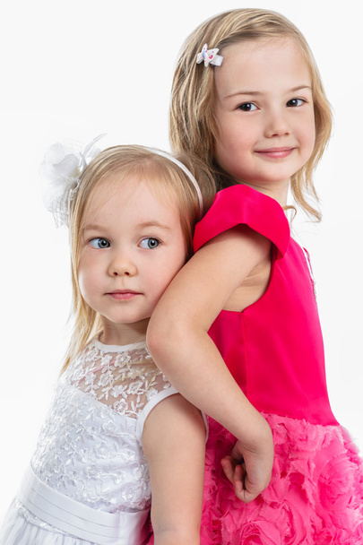 Portrait of two beautiful little girls - Foto, imagen