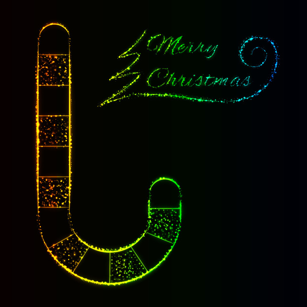 Feliz Navidad tarjeta de luces
 - Vector, Imagen