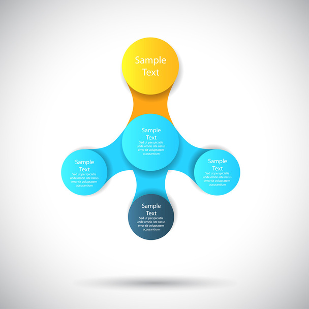vector infographics metaball round diagram template for business presentations - Vektor, kép